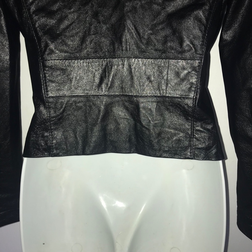 Donna-di-Eleganza Zip Front Printed Leather Jacket - Picture 10 of 12